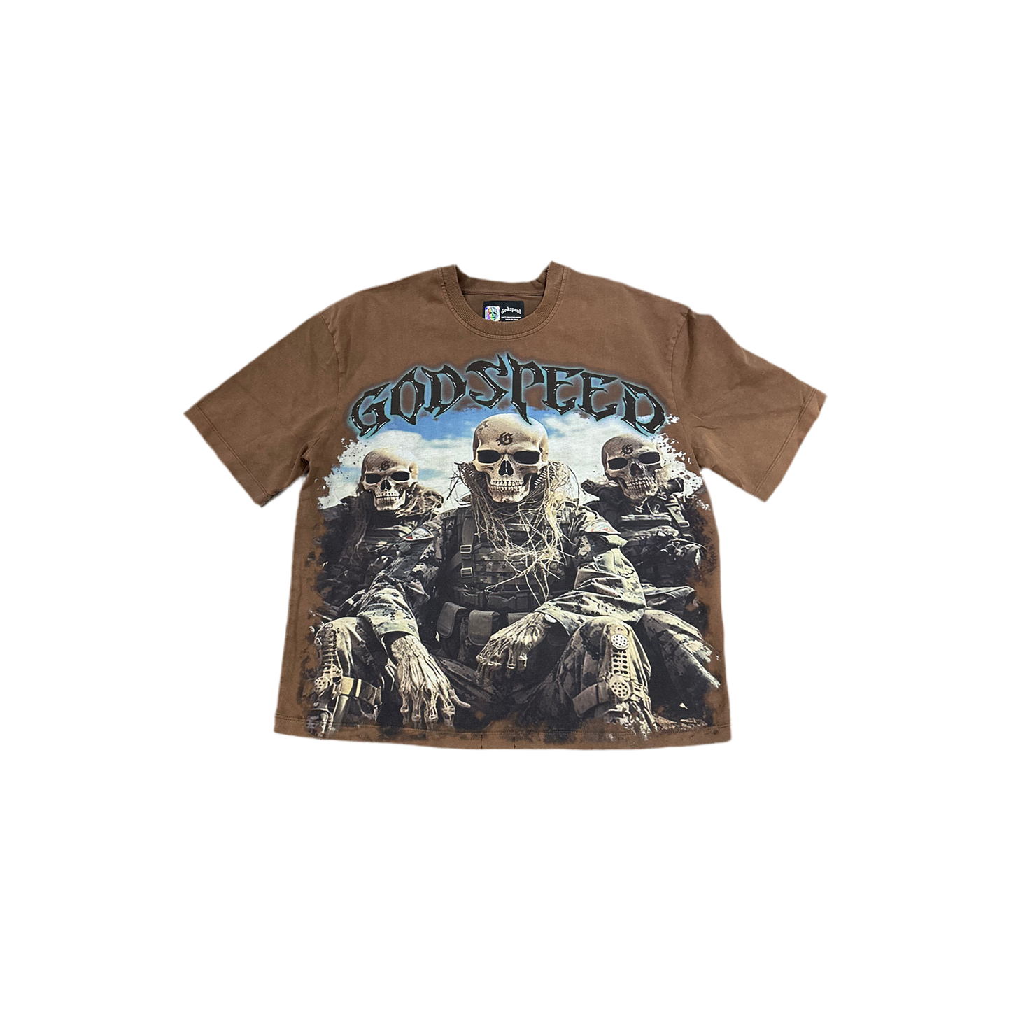 Godspeed Soldiers Tee- Brown