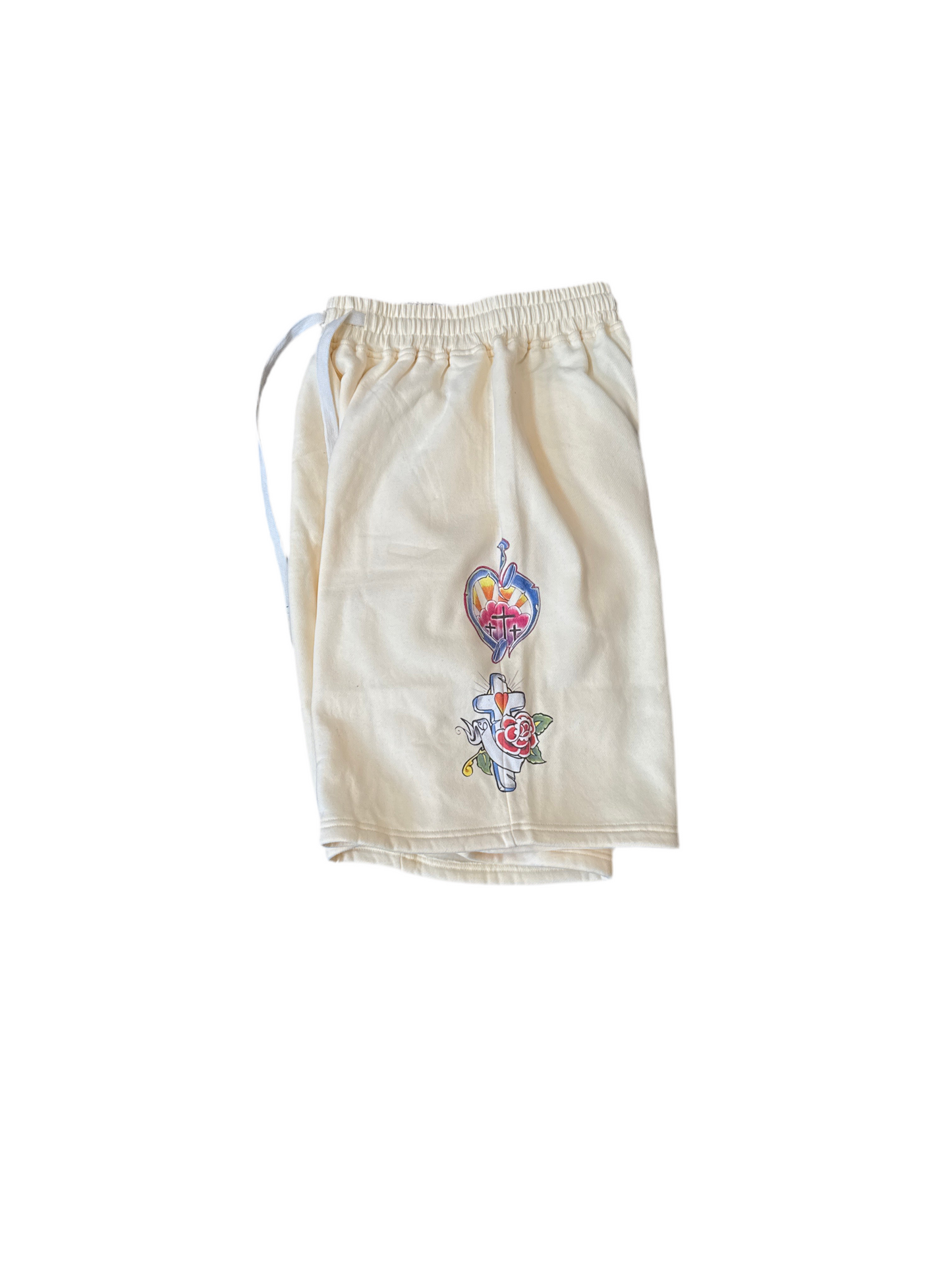 We Are Righteous Sweat Shorts Cream