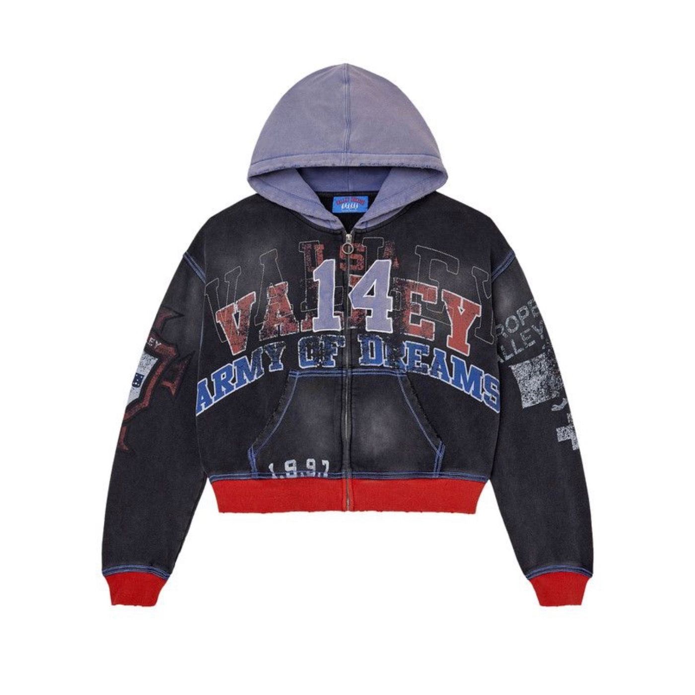 Vale Forever ‘Big 14’ Zip Up Hoodie Black