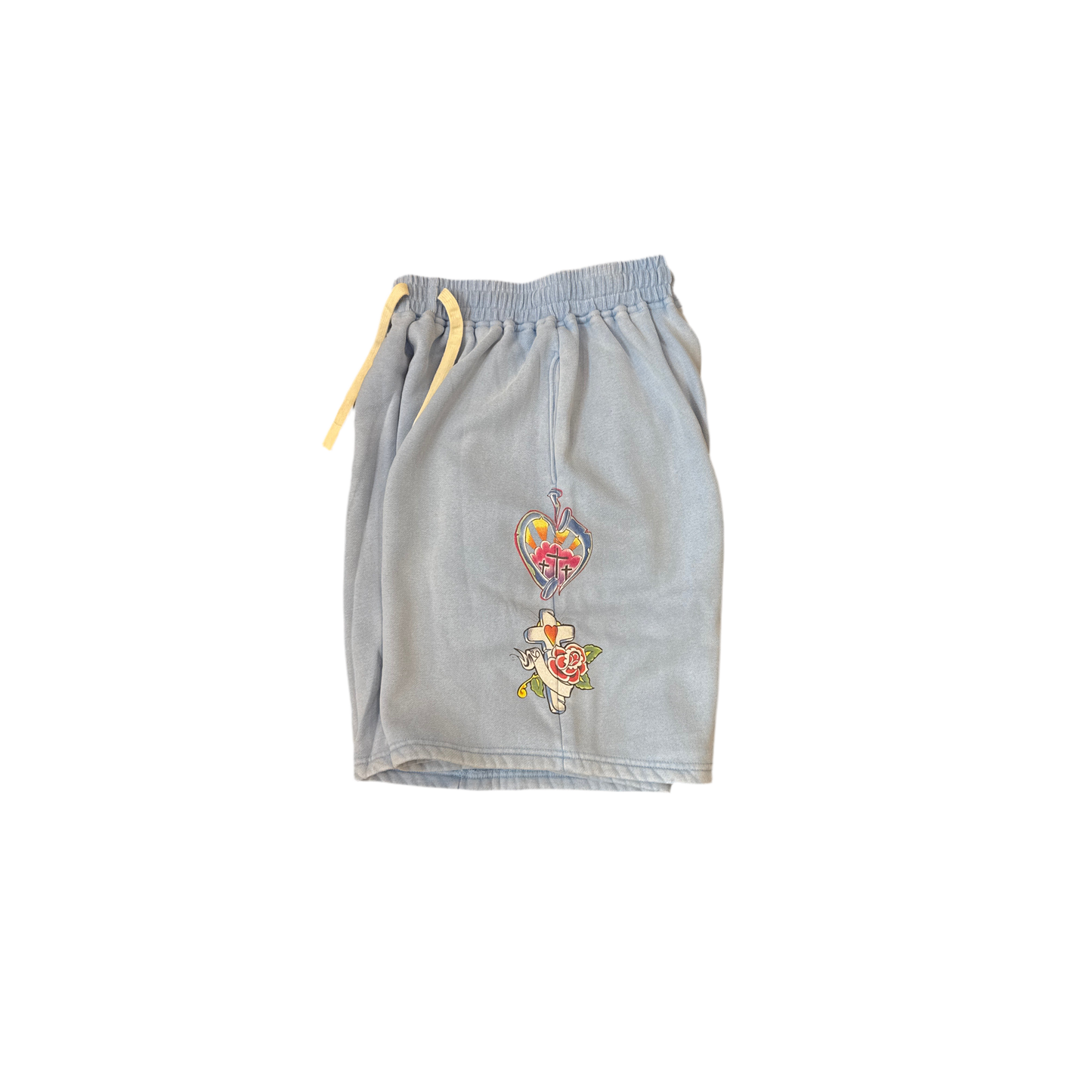 We Are Righteous Sweat Shorts Baby Blue