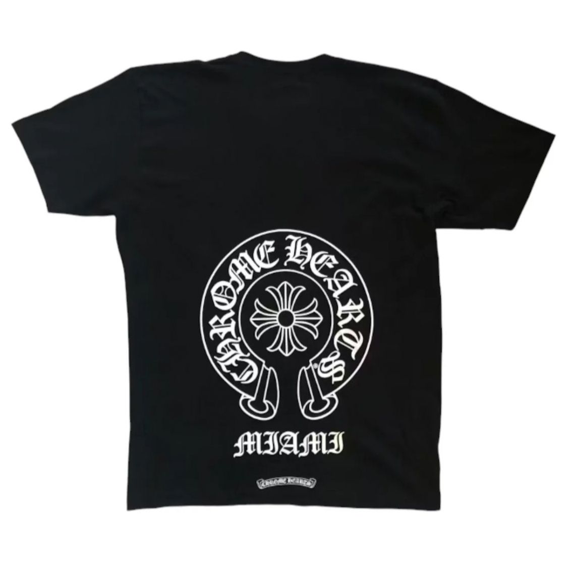 Chrome Hearts Black Miami Horseshoe Short Sleeve Tee