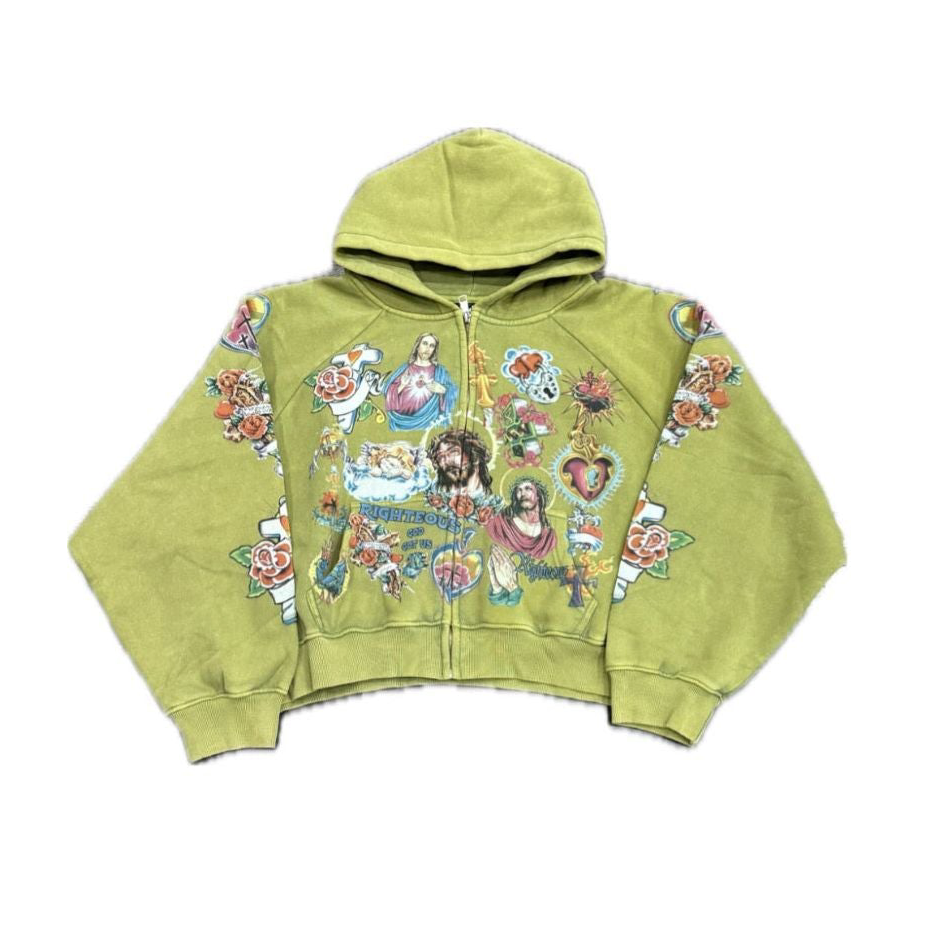 We Are Righteous 'Risen King' Hoodie Olive