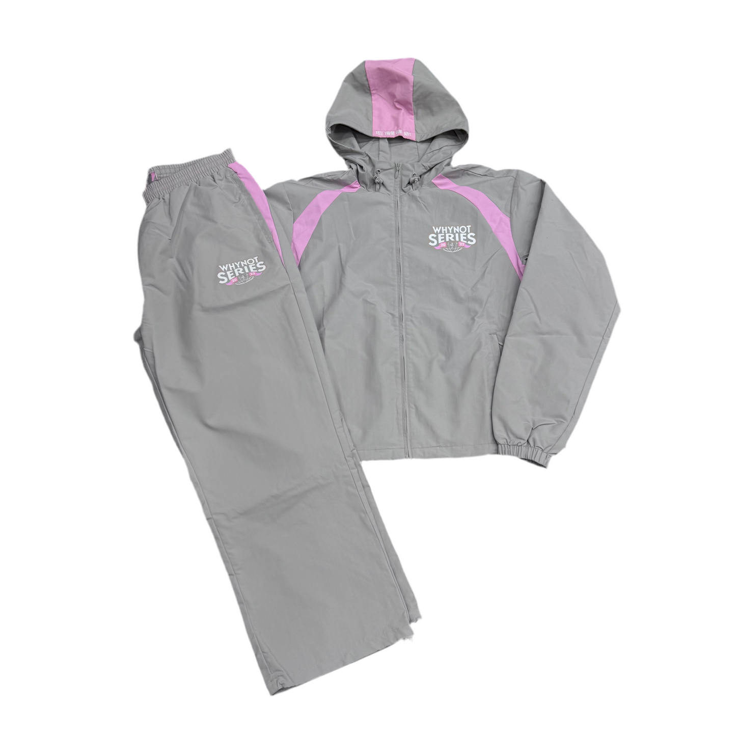 Why Not 'World Series' Track Set Grey/Pink