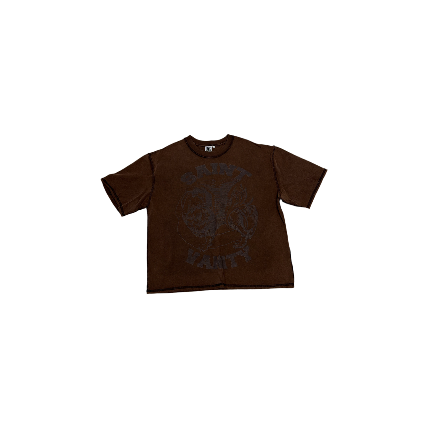 Saint Vanity Griffin Tee Brown Sun-Dried