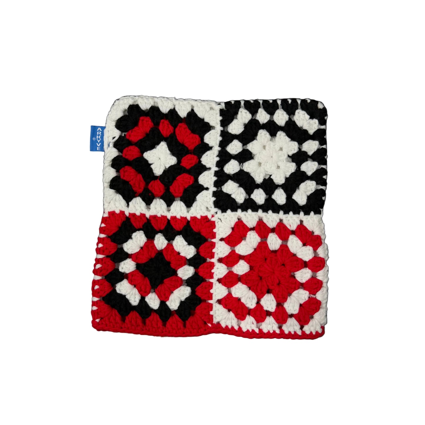 Arkyve Crochet ‘Cat Hat’ Beanie Black/Red