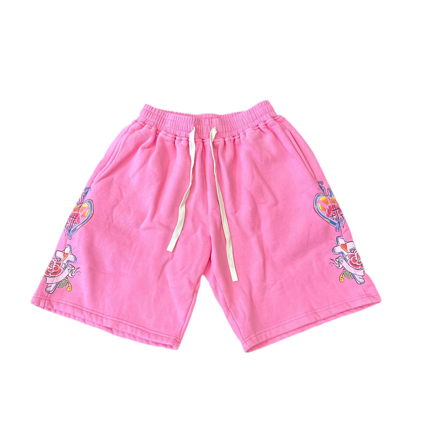 We Are Righteous Sweat Shorts Pink