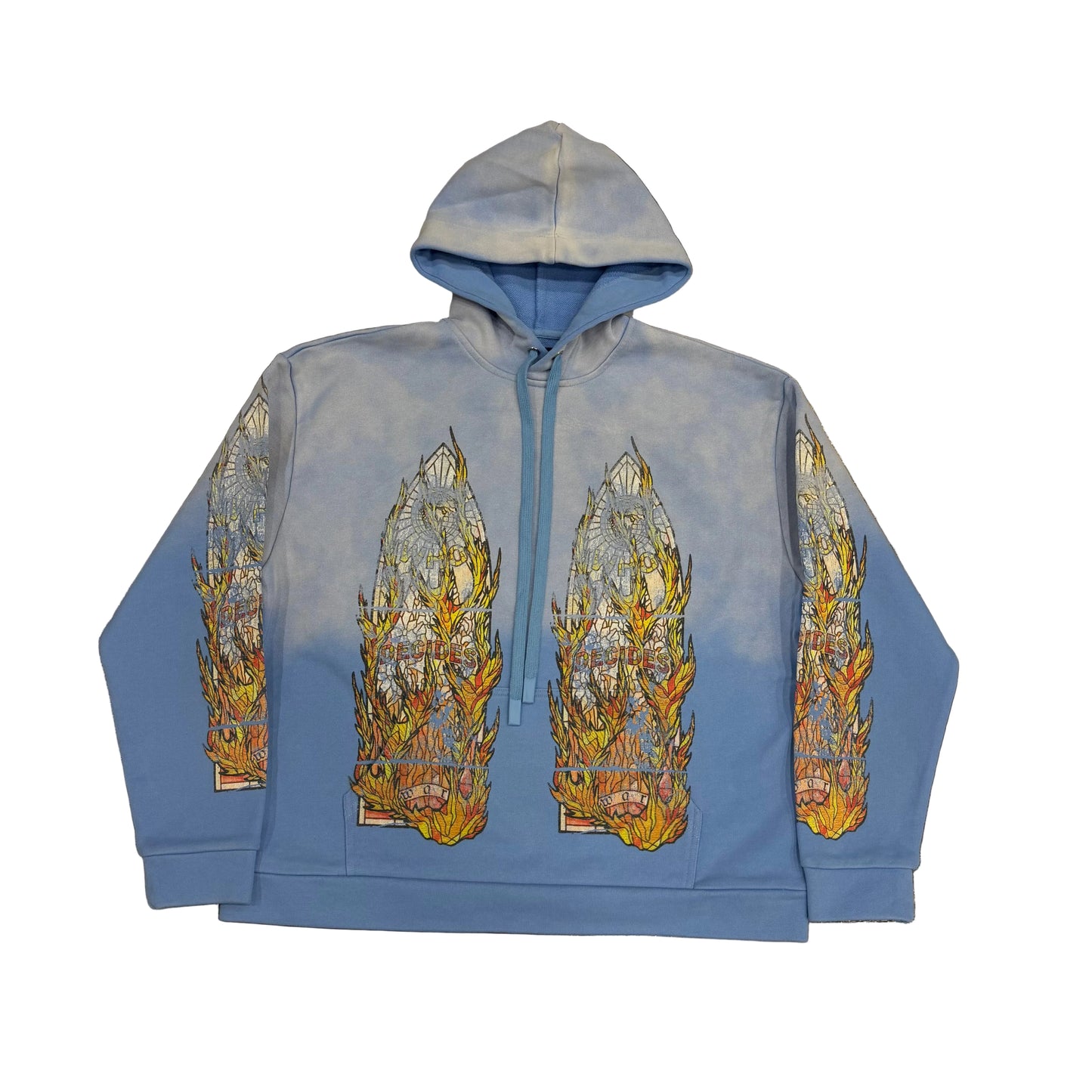 Who Decides War ‘Faded Flame’ Sky Blue Hoodie
