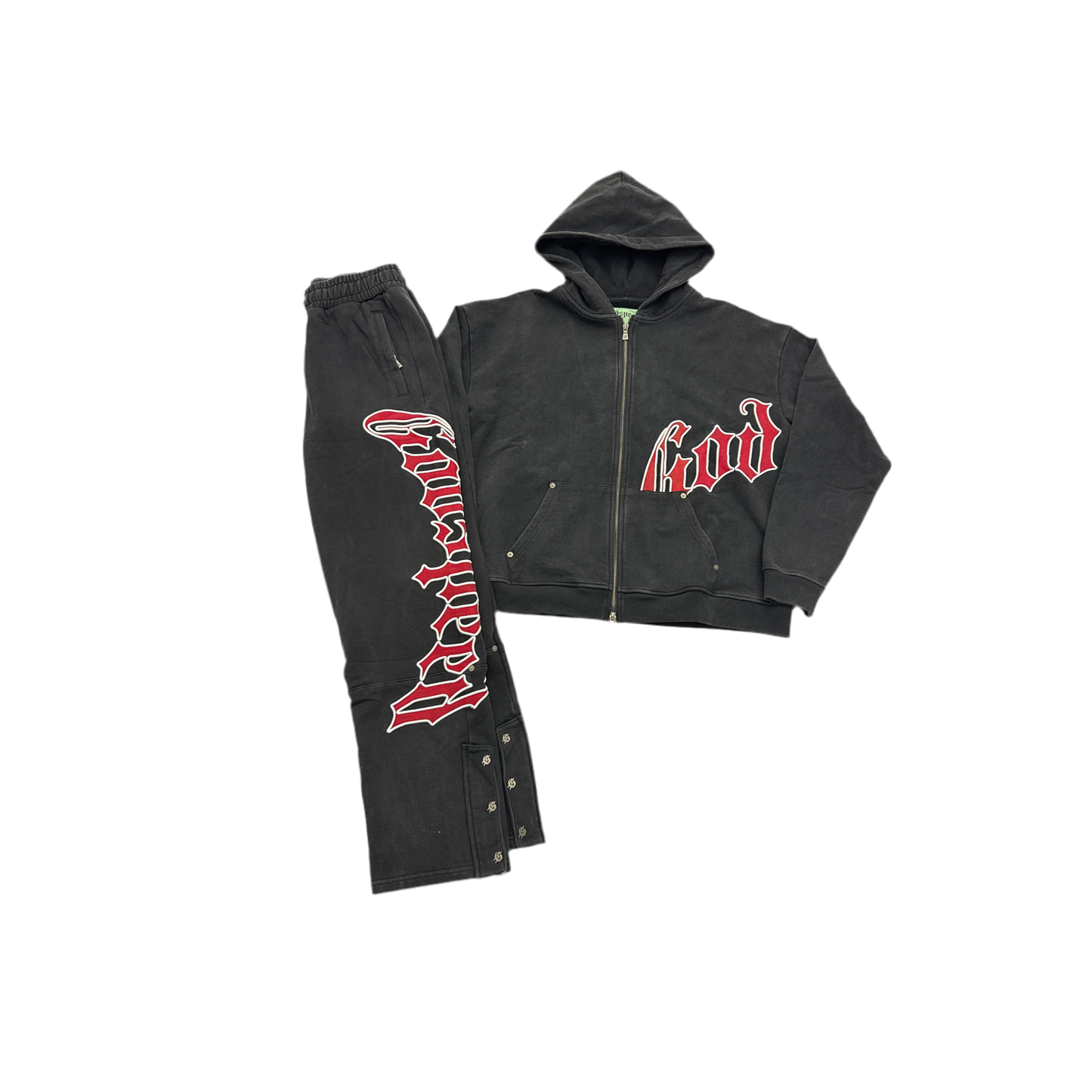 Godspeed Sweatsuit OG Logo V2- Black/ Red