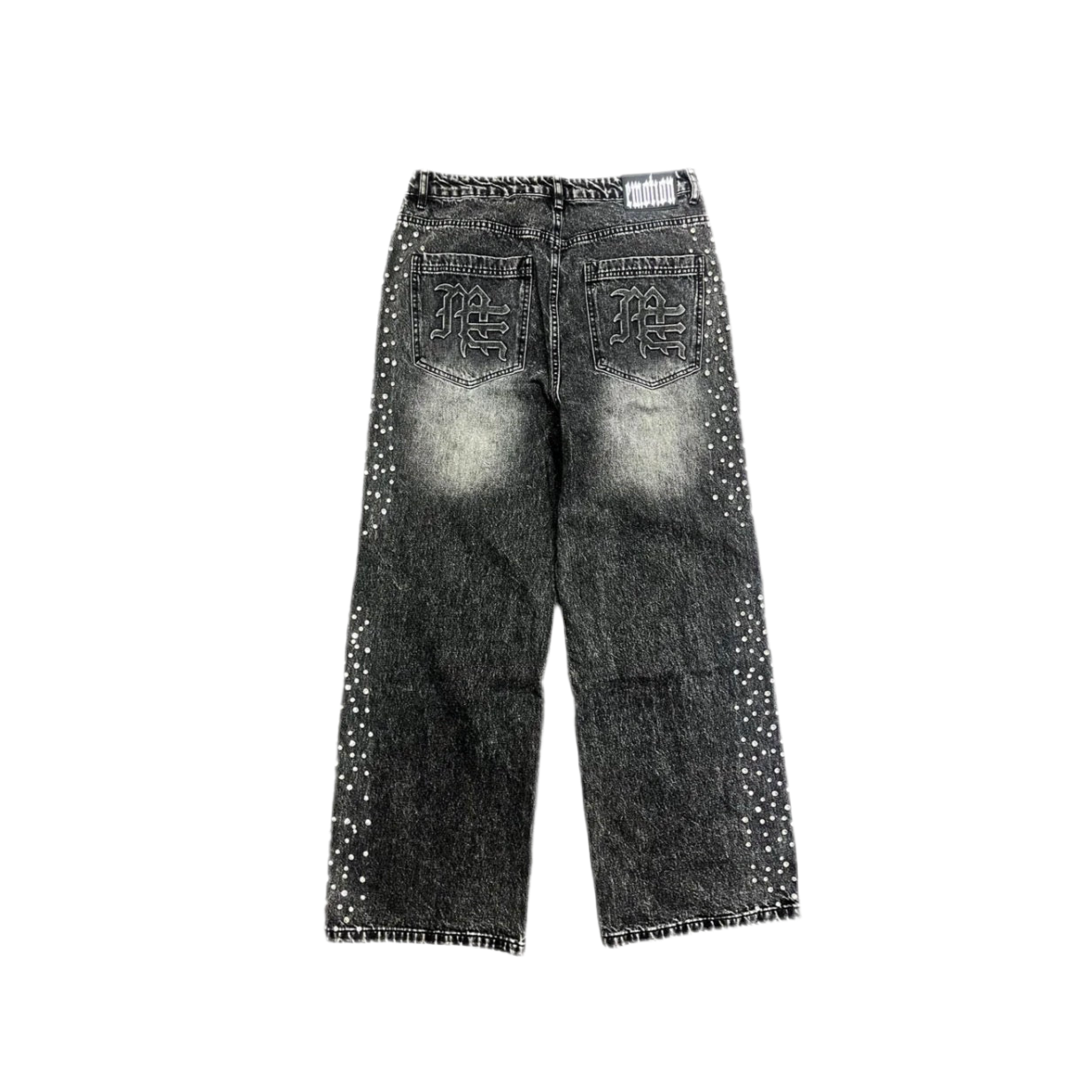 Mixed Emotions ‘Stone’ Baggy Jeans Grey