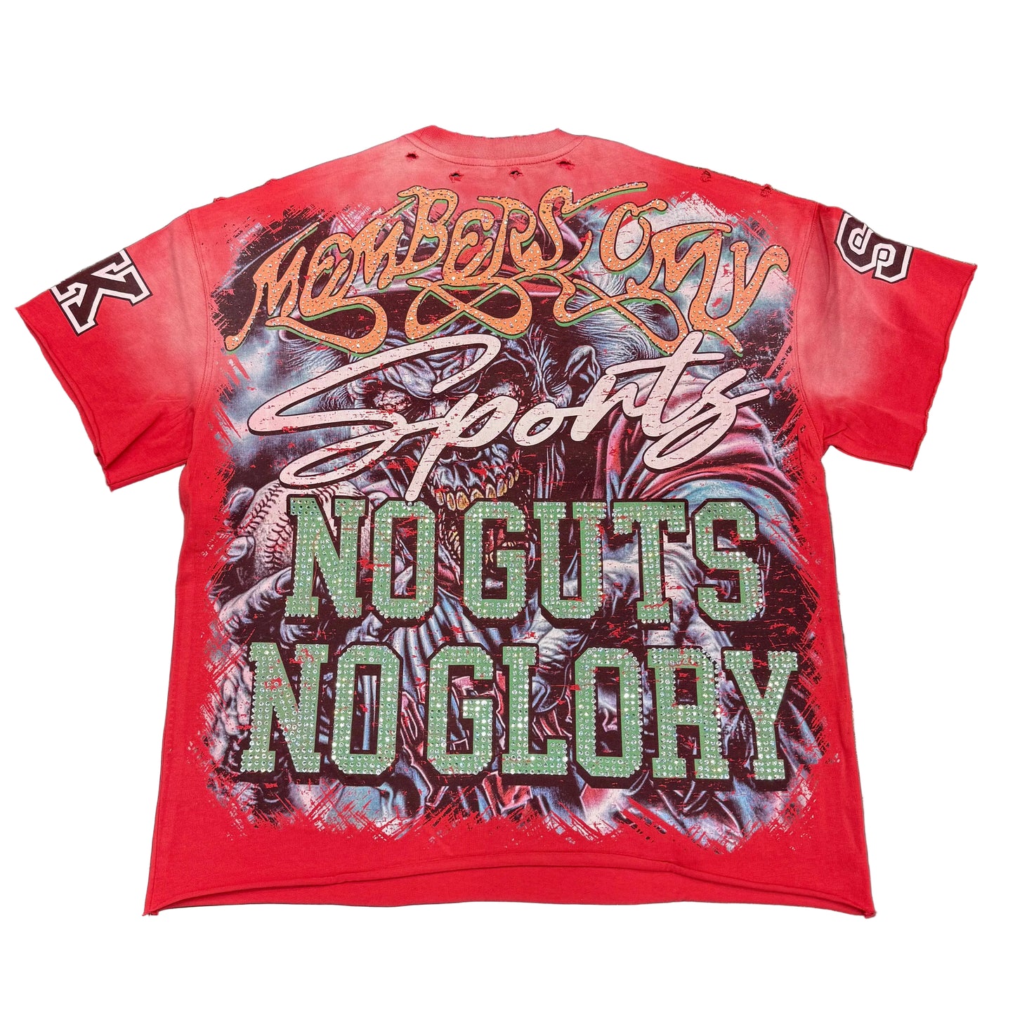 Swaggkamp Rhinestone Tee Red