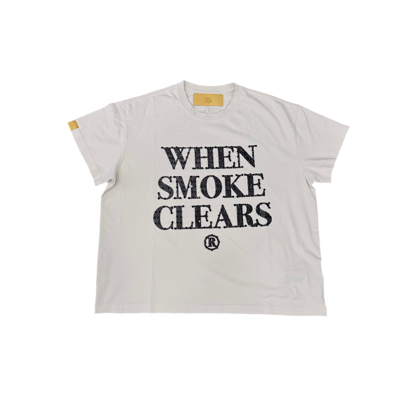 When Smoke Clears 'Diamond' Crop Black Tee