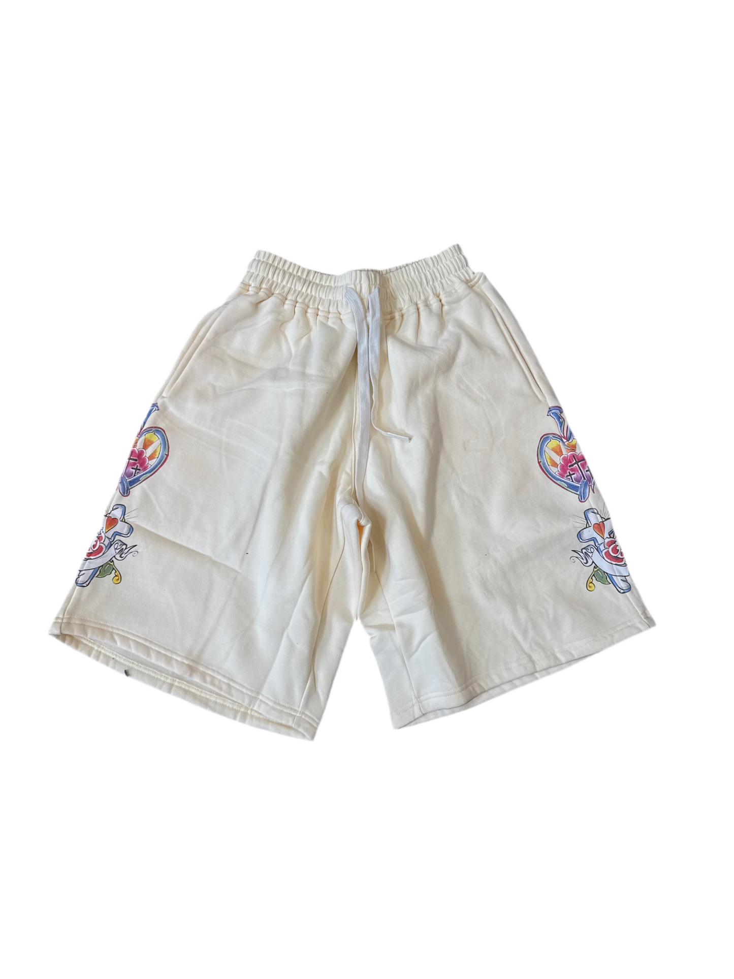 We Are Righteous Sweat Shorts Cream