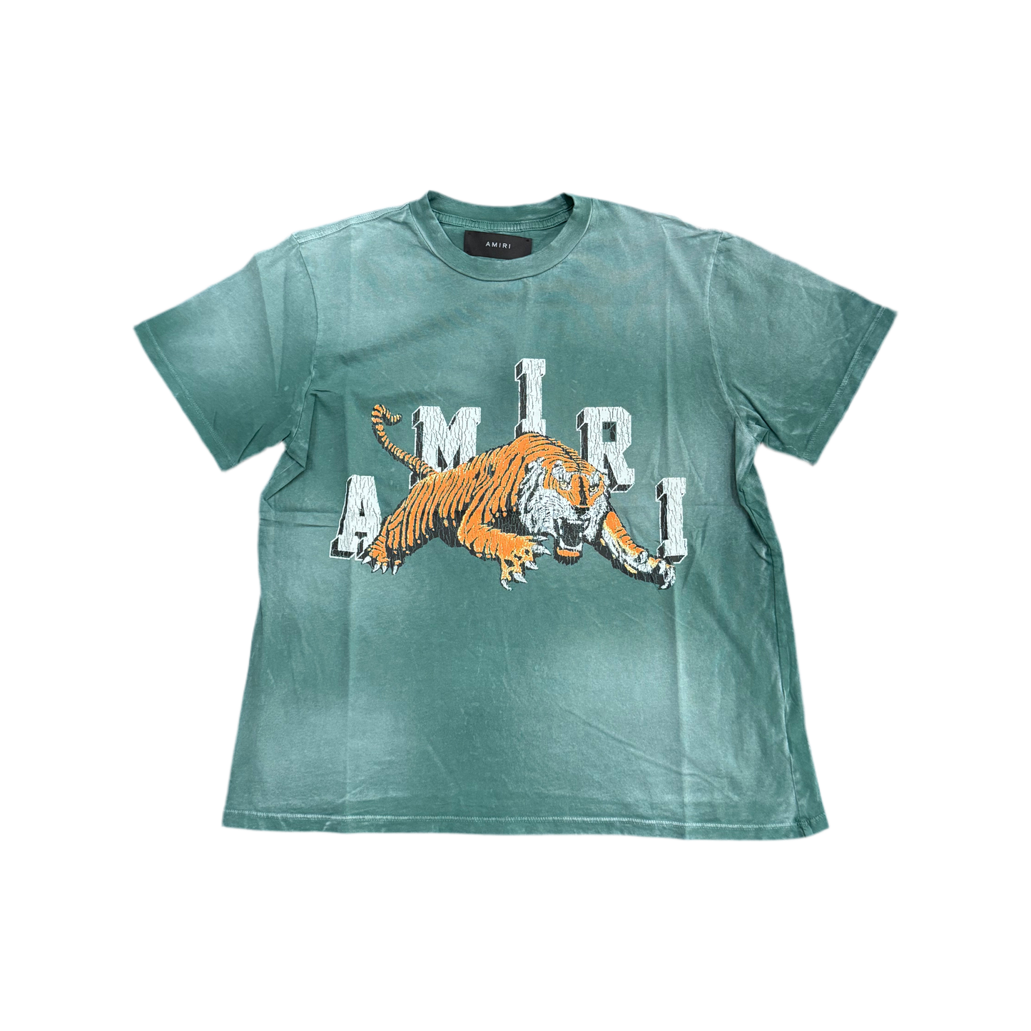 Mike Amiri Vintage Tiger Tee-Green
