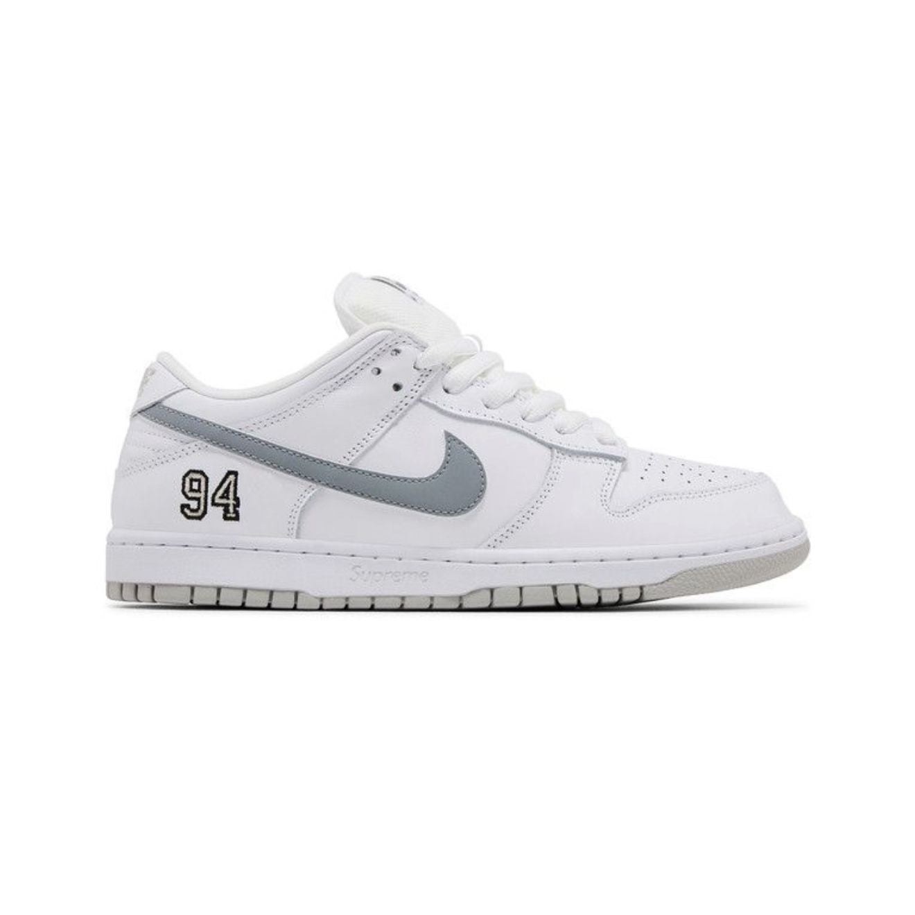 Nike Dunk SB Supreme 94 ‘White Metallic Silver’ North America
