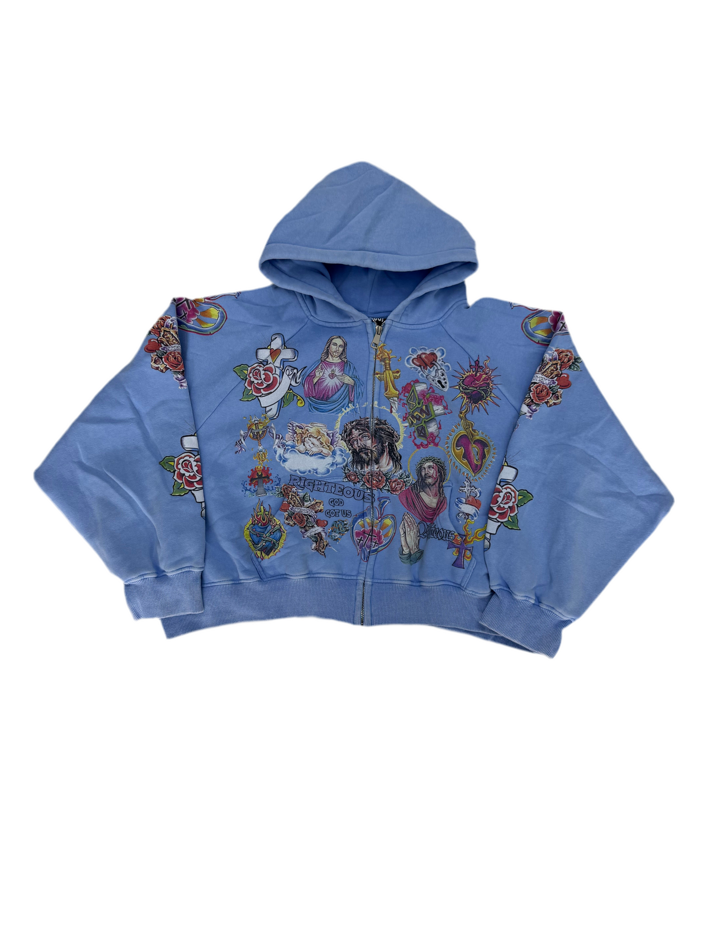 We Are Righteous 'Risen King' Hoodie Blue