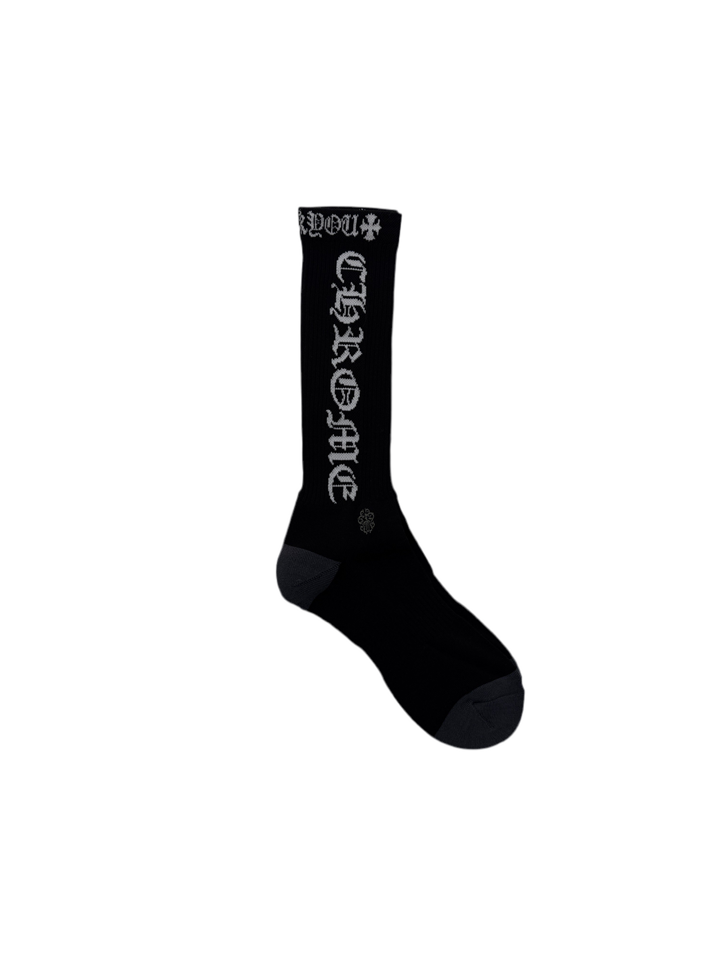 Chrome Hearts Logo Socks Black/White