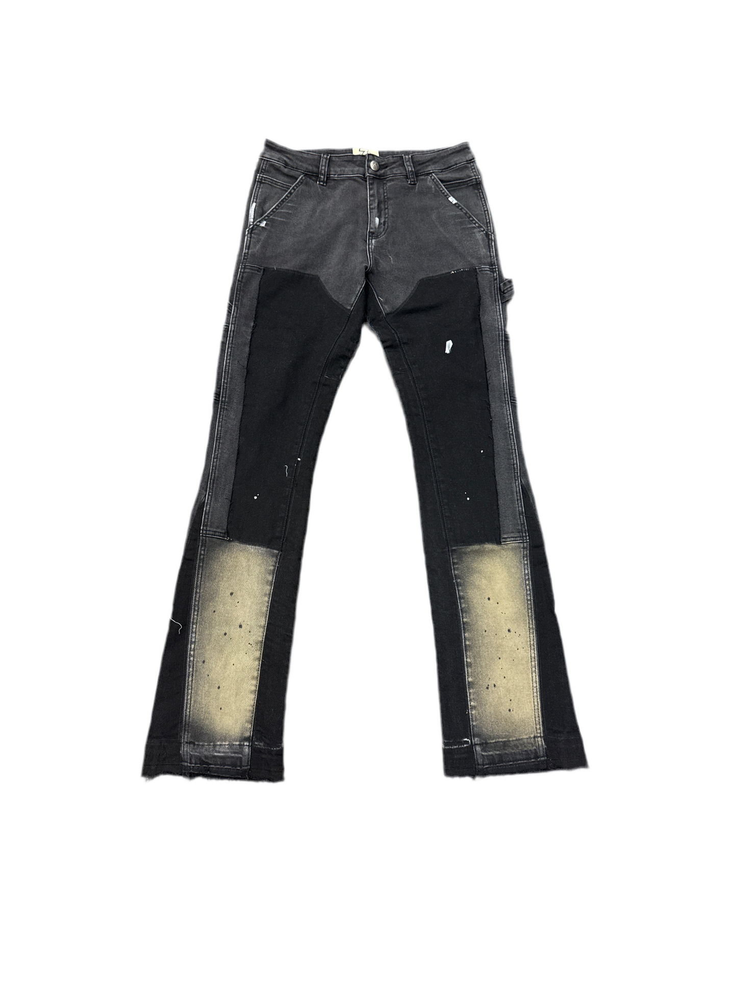 Triple Sevens Flare Denim Jeans Black