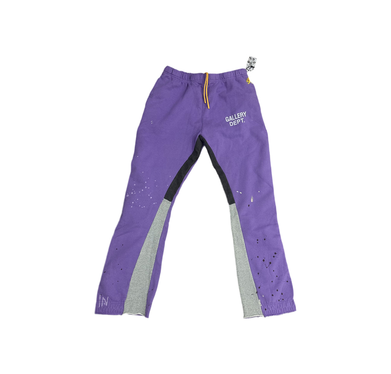 Gallery Dept. Flared Denim Panelled Logo Sweatpants Purple