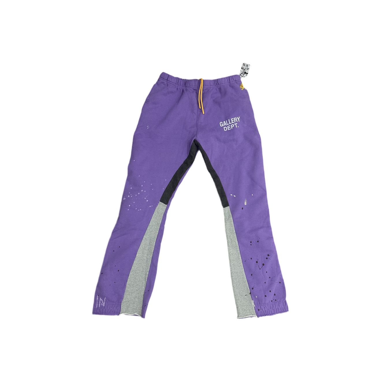 Gallery Dept. Flared Denim Panelled Logo Sweatpants Purple