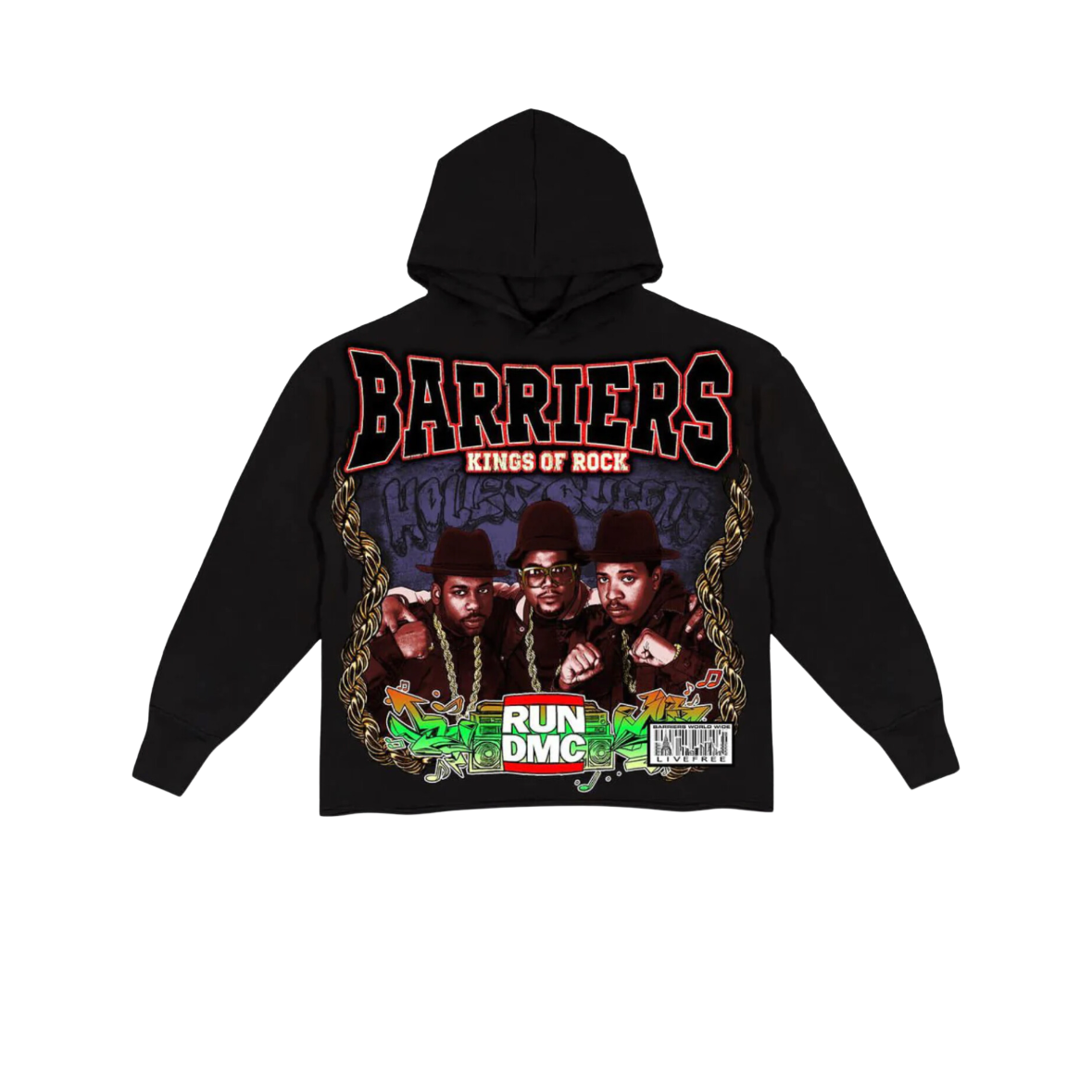 Barriers Run DMC Hoodie Sweatshirt Black