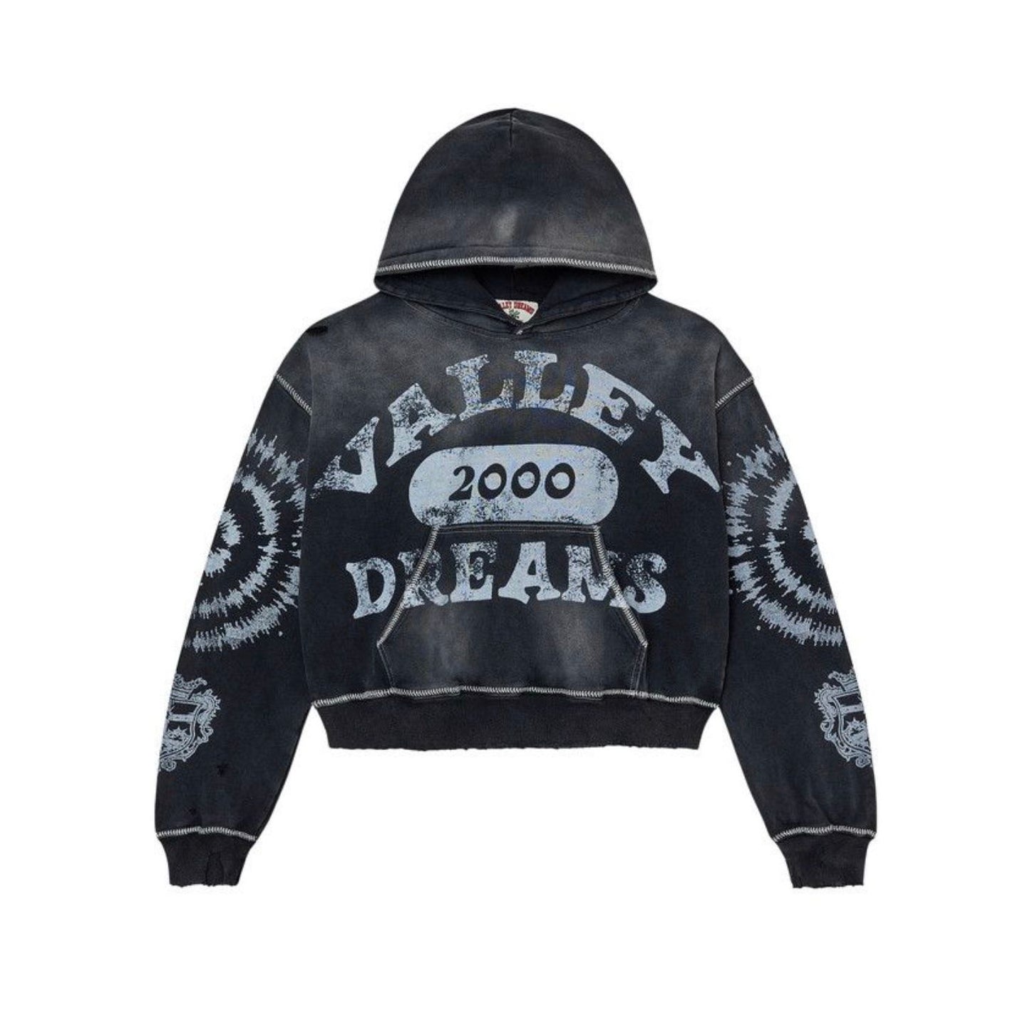 Vale Forever ‘2000 Spiral’ Pull Over Hoodie Black