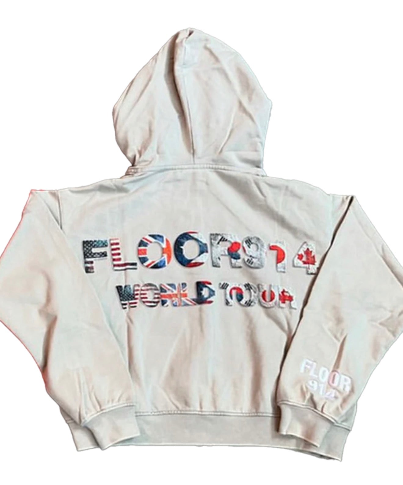Floor 914 ‘Flag Force’ Hoodie Zip Up Grey