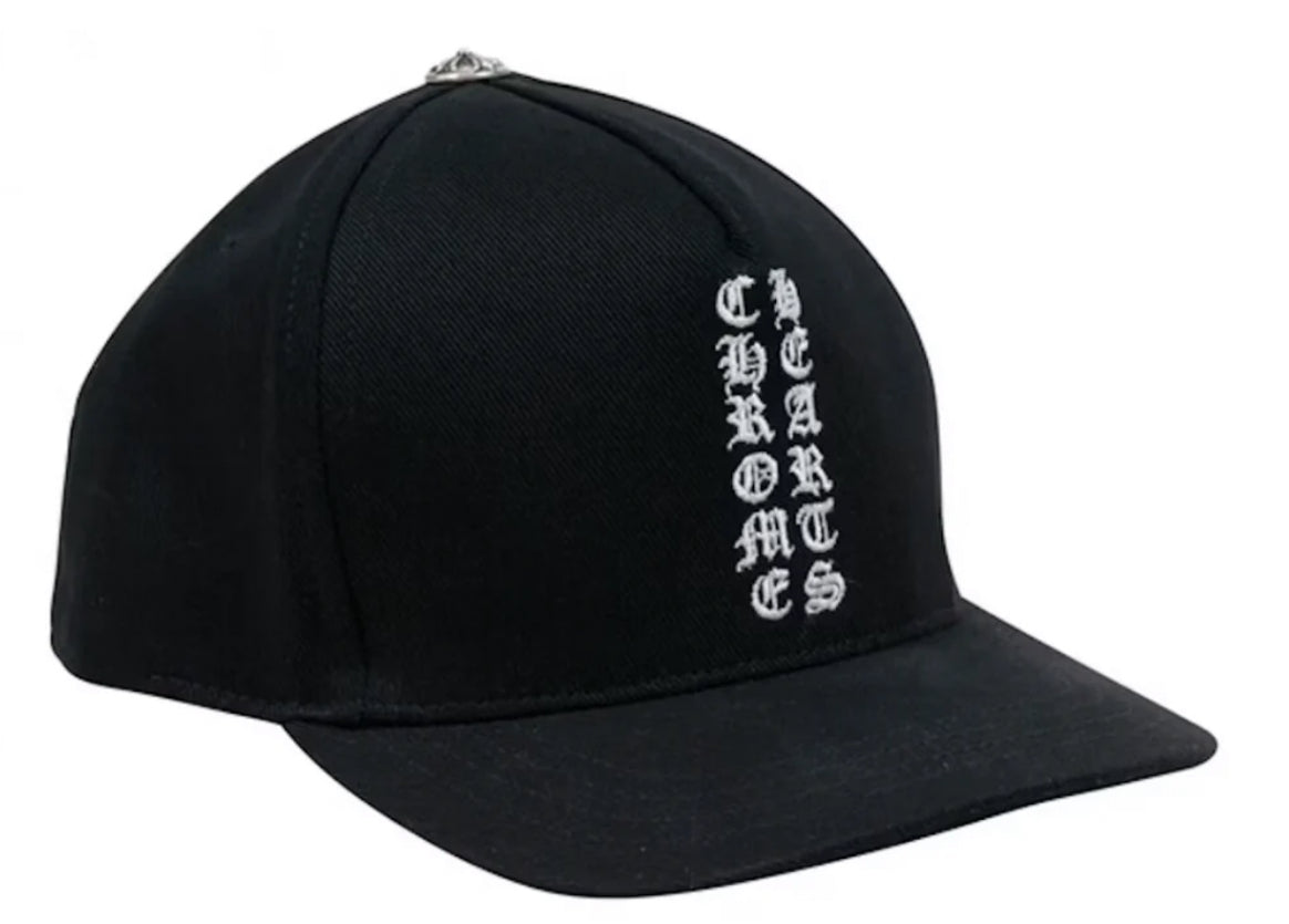 Chrome Hearts Black Vertical Logo Trucker Hat