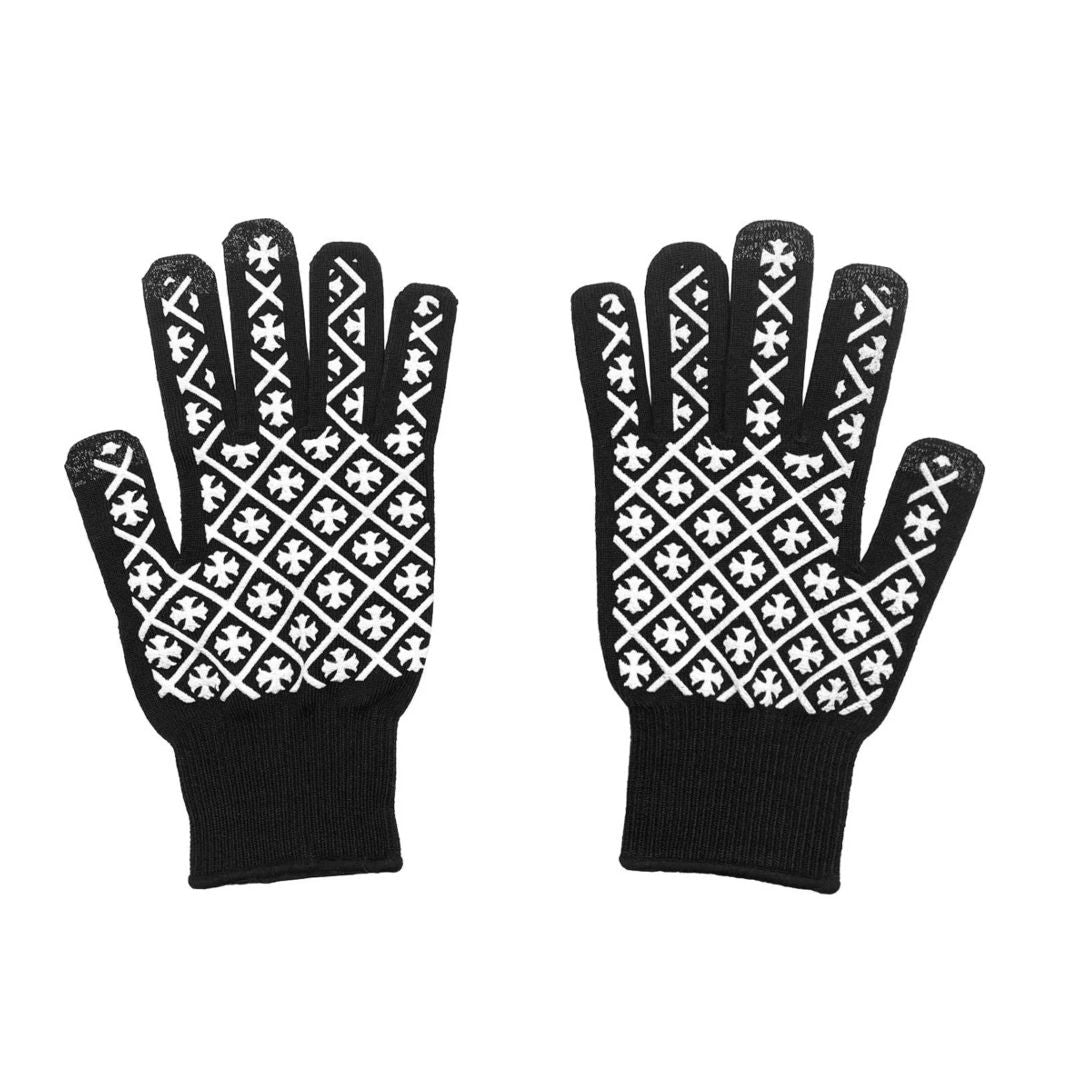 Chrome Hearts Black Cross Gloves