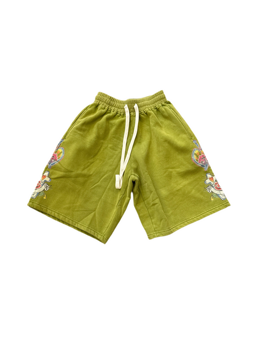 We Are Righteous Sweat Shorts Olive