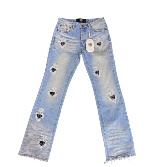 When Smoke Clears ‘Diamond’ Jeans Light Wash/ Black