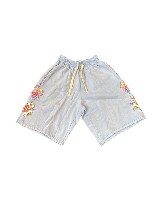 We Are Righteous Sweat Shorts Baby Blue