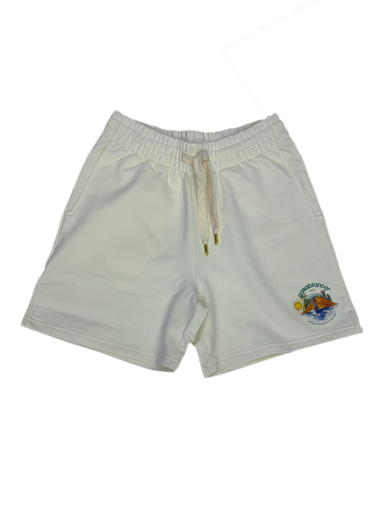 Casablanca ‘Oasis’ White Sweatshorts