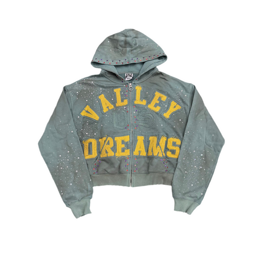 Vale Forever ‘Bank’ Zip Up Hoodie Green