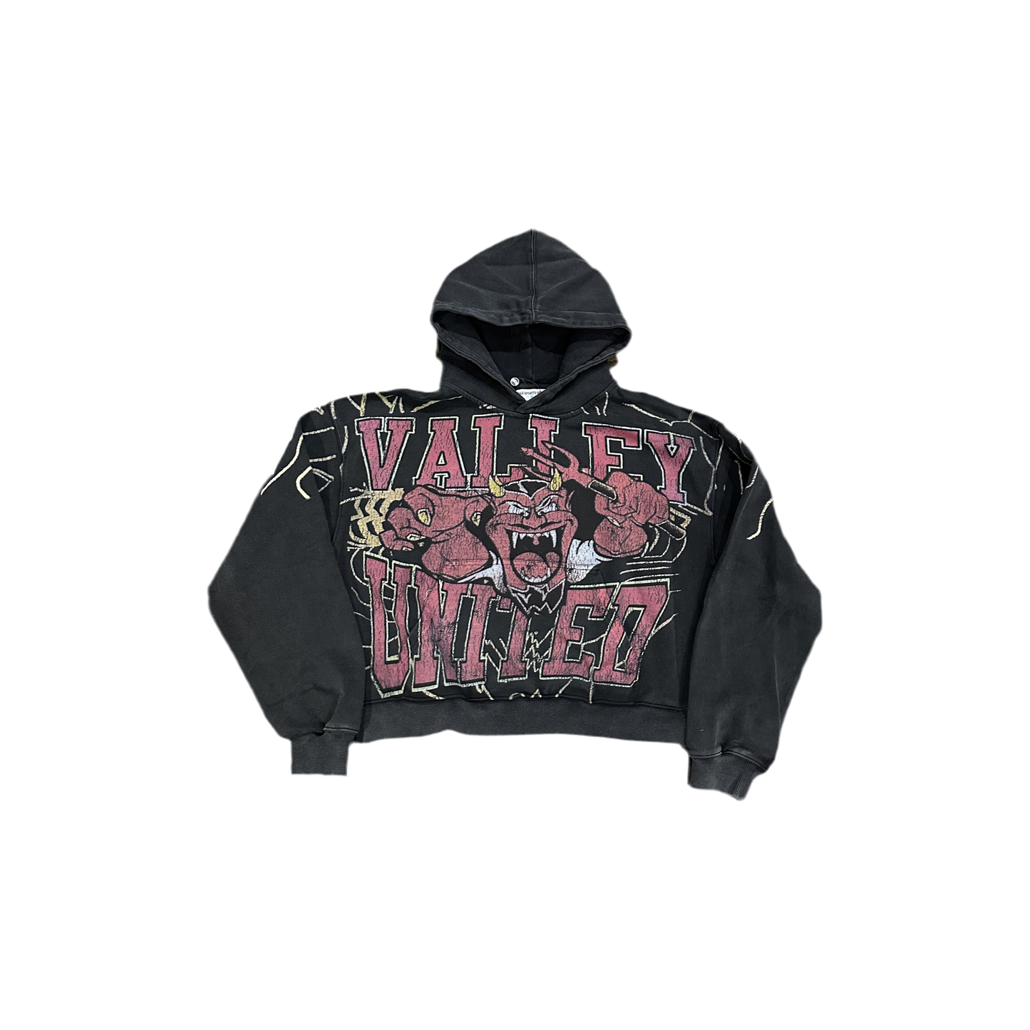 Vale Hoodie Valley Mascot Pull Over Black / Red