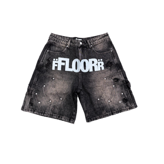 Floor 914 Carpenter Shorts Acid Wash