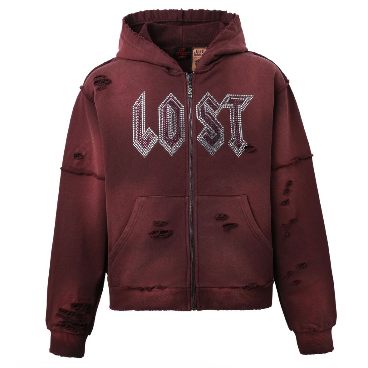 Lost Intricacy Burgundy Sweatsuit