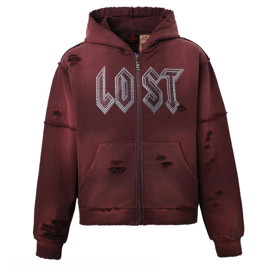 Lost Intricacy Burgundy Sweatsuit
