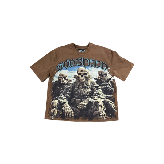 Godspeed Soldiers Tee- Brown
