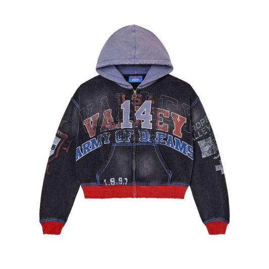 Vale Forever ‘Big 14’ Zip Up Hoodie Black