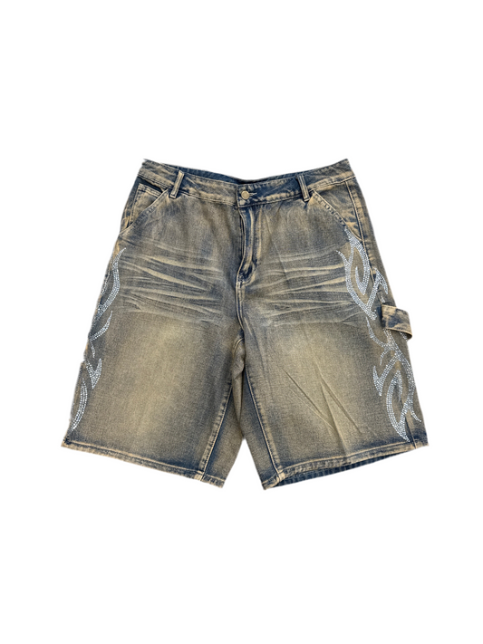 Phase 2 Tribal Tan Carpenter Jean Shorts