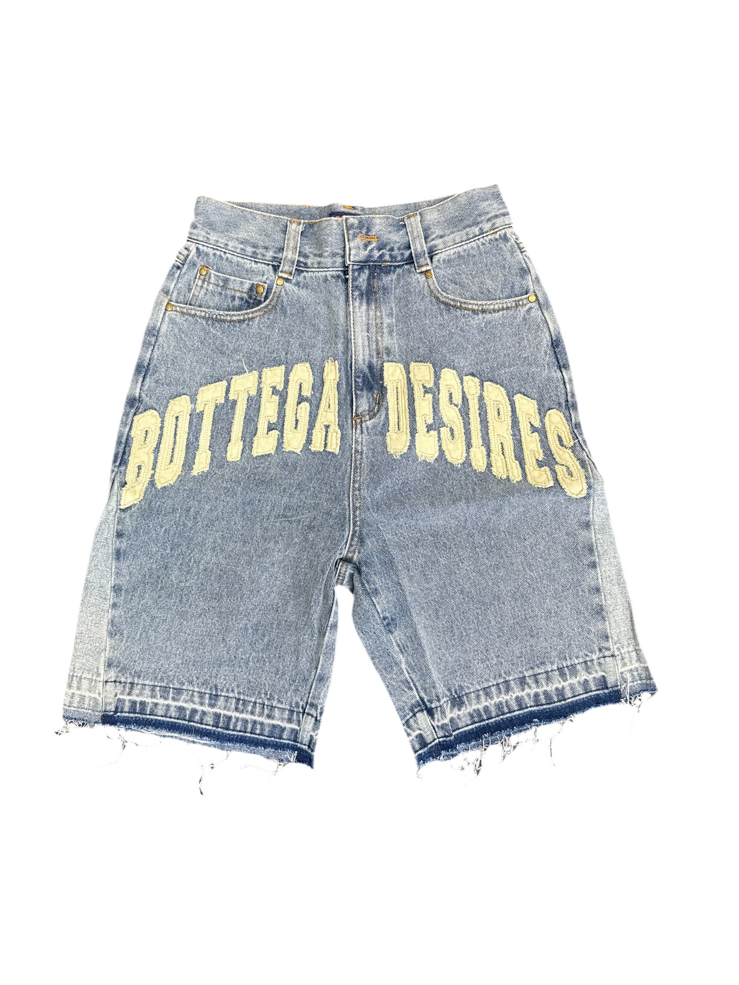 Bottega Desires Denim Shorts Blue