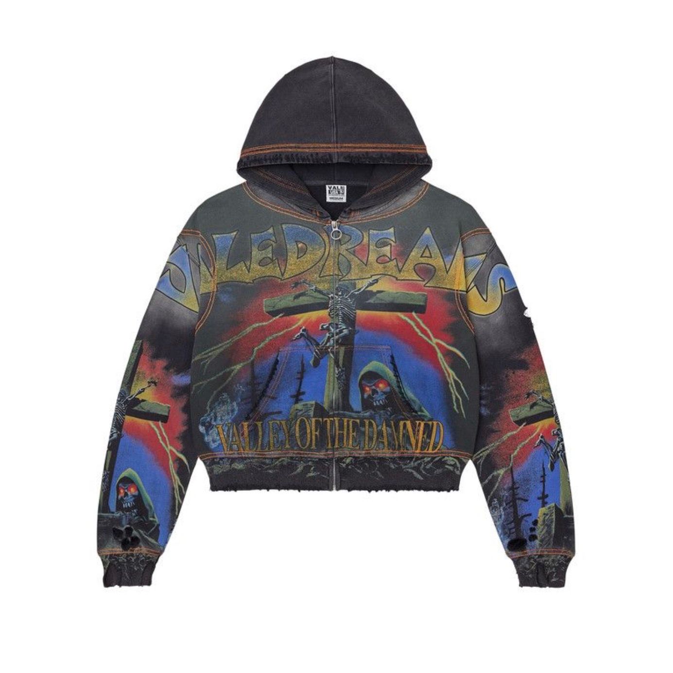 Vale Forever ‘Damned Big’ Zip Up Hoodie Black