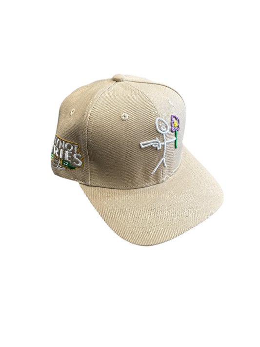 Why Not Logo Snapback Tan