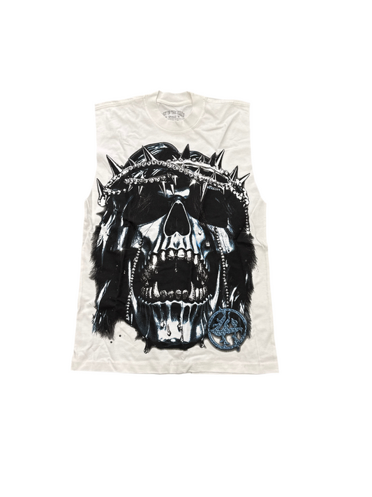Lost In The Hills Tee White Cut Off