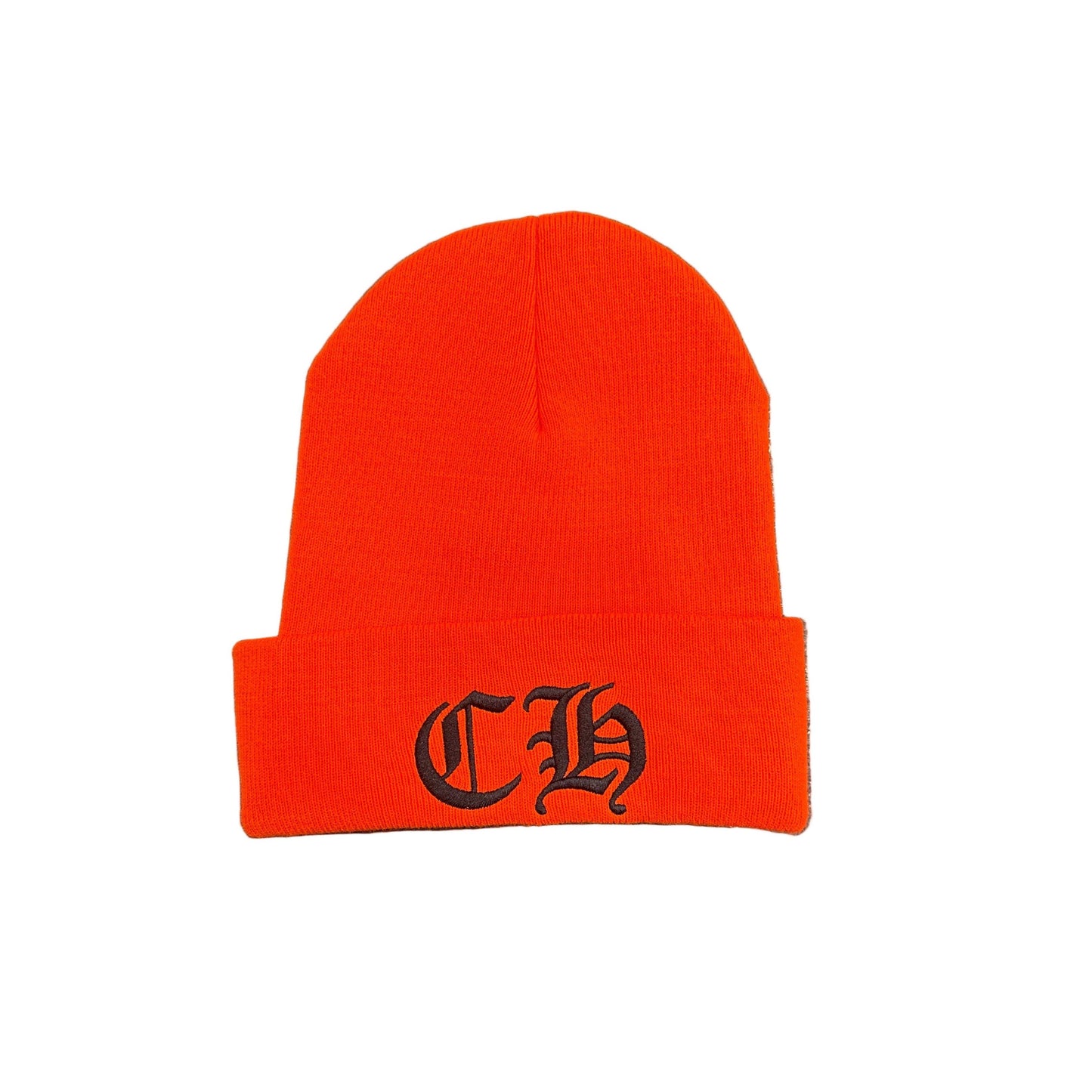 Chrome Hearts CH Logo Beanie Orange/ Black
