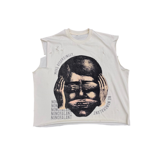 Nonchalant Cream Move Accordingly Muscle Tee