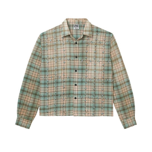 Vale Forever ‘Little Gems’ Flannel Rhinestone Green