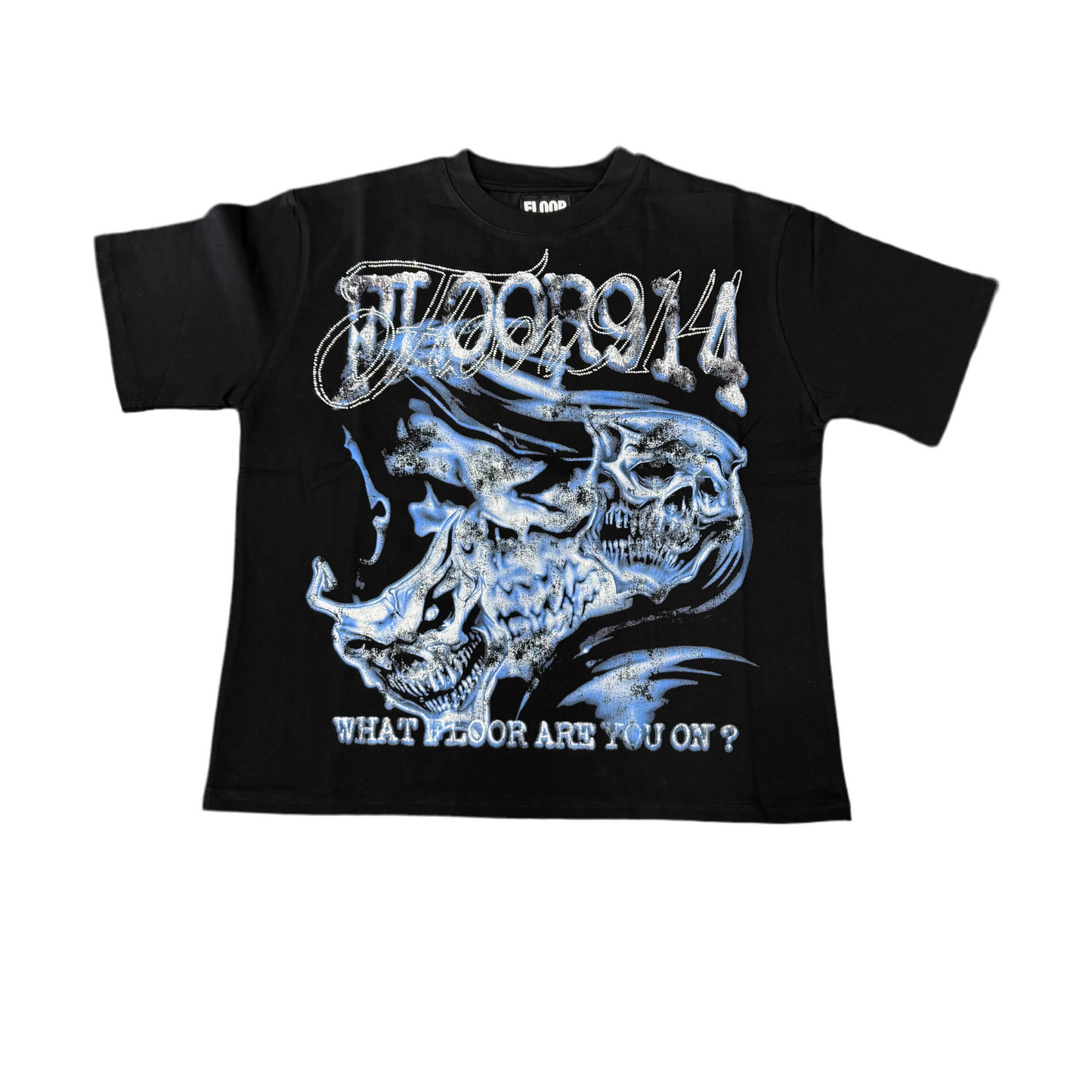 Floor 914 Ghost Face Black/Blue Tee