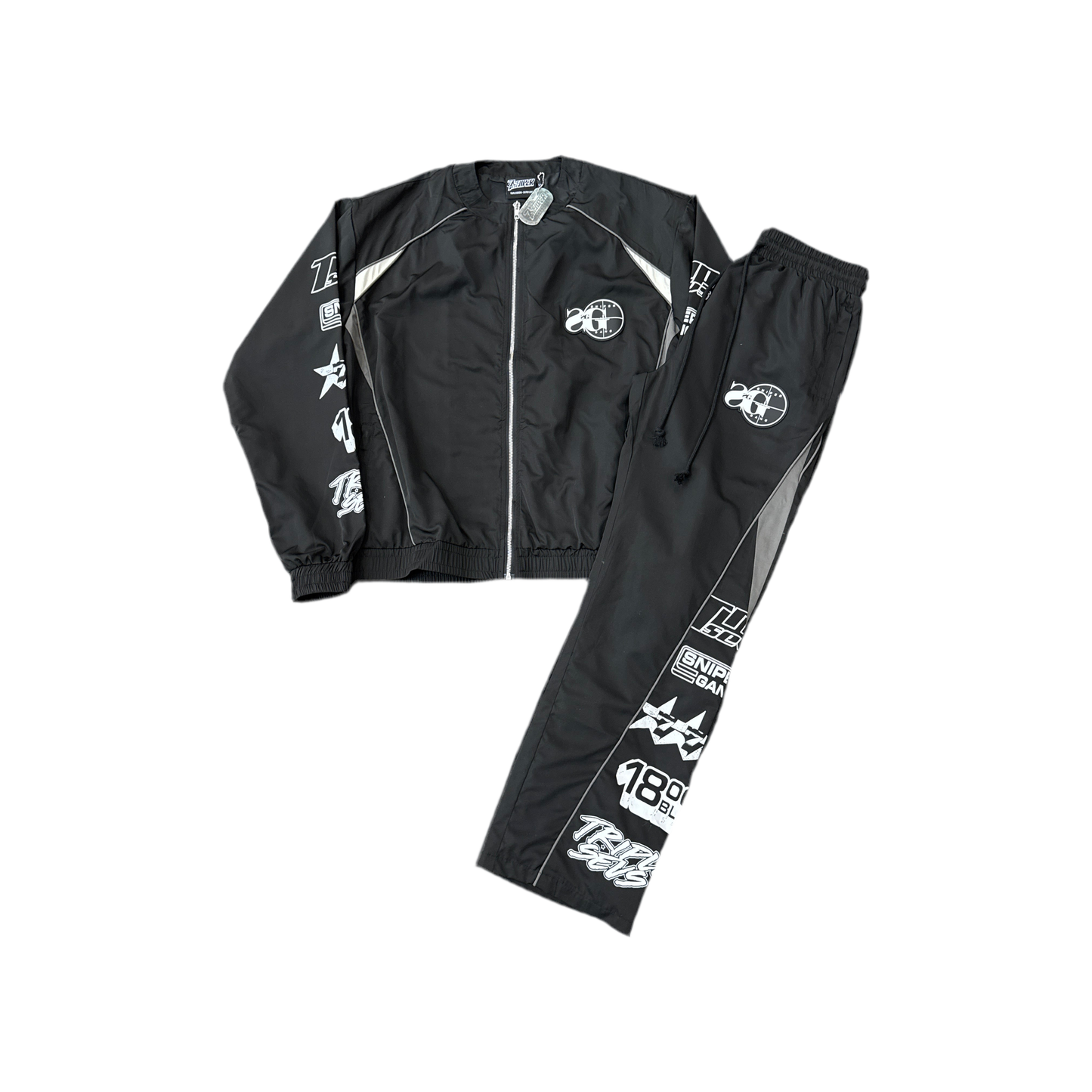 Triple Sevens x Sniper Gang Track Set-Black