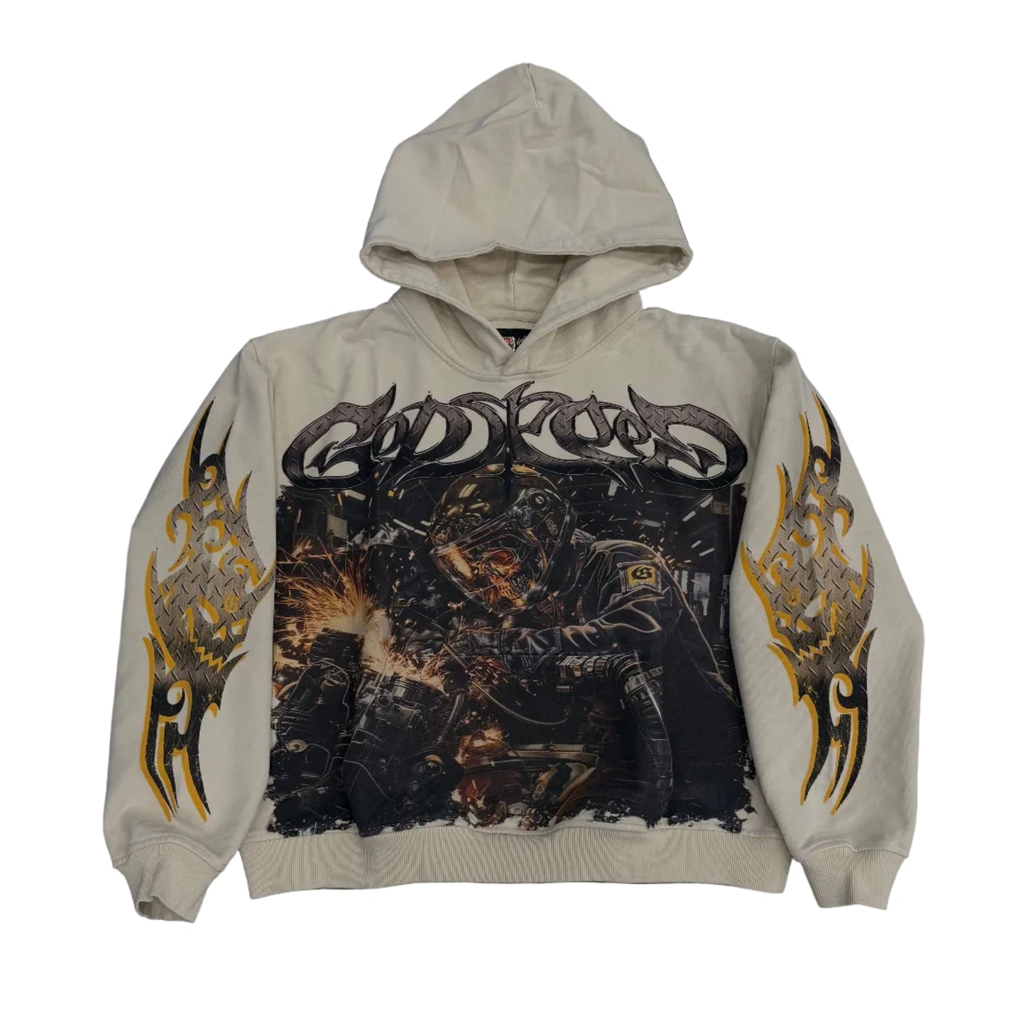 Godspeed ‘Welding’ Pull Over Hoodie Tan